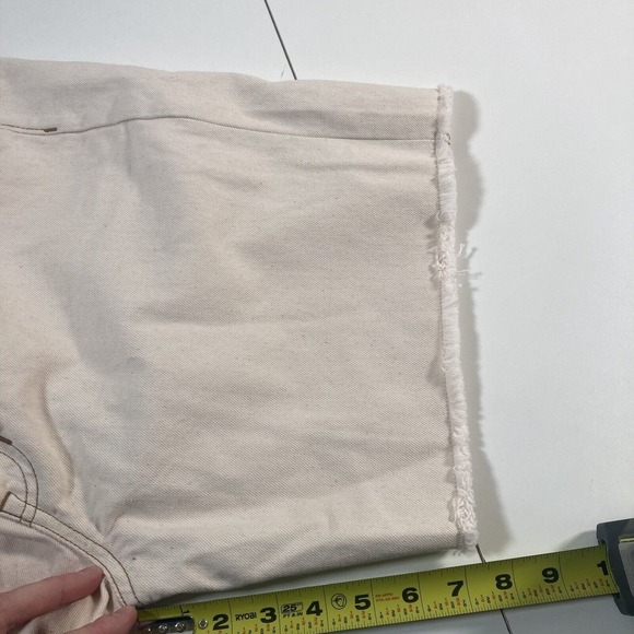 NEW J.Crew Women's Denim Shorts 32 7" High Rise Mid Length Ivory Jorts 90s NWT - Picture 7 of 8